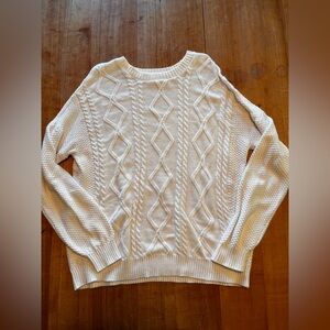 Hollister Cream Knit Sweater